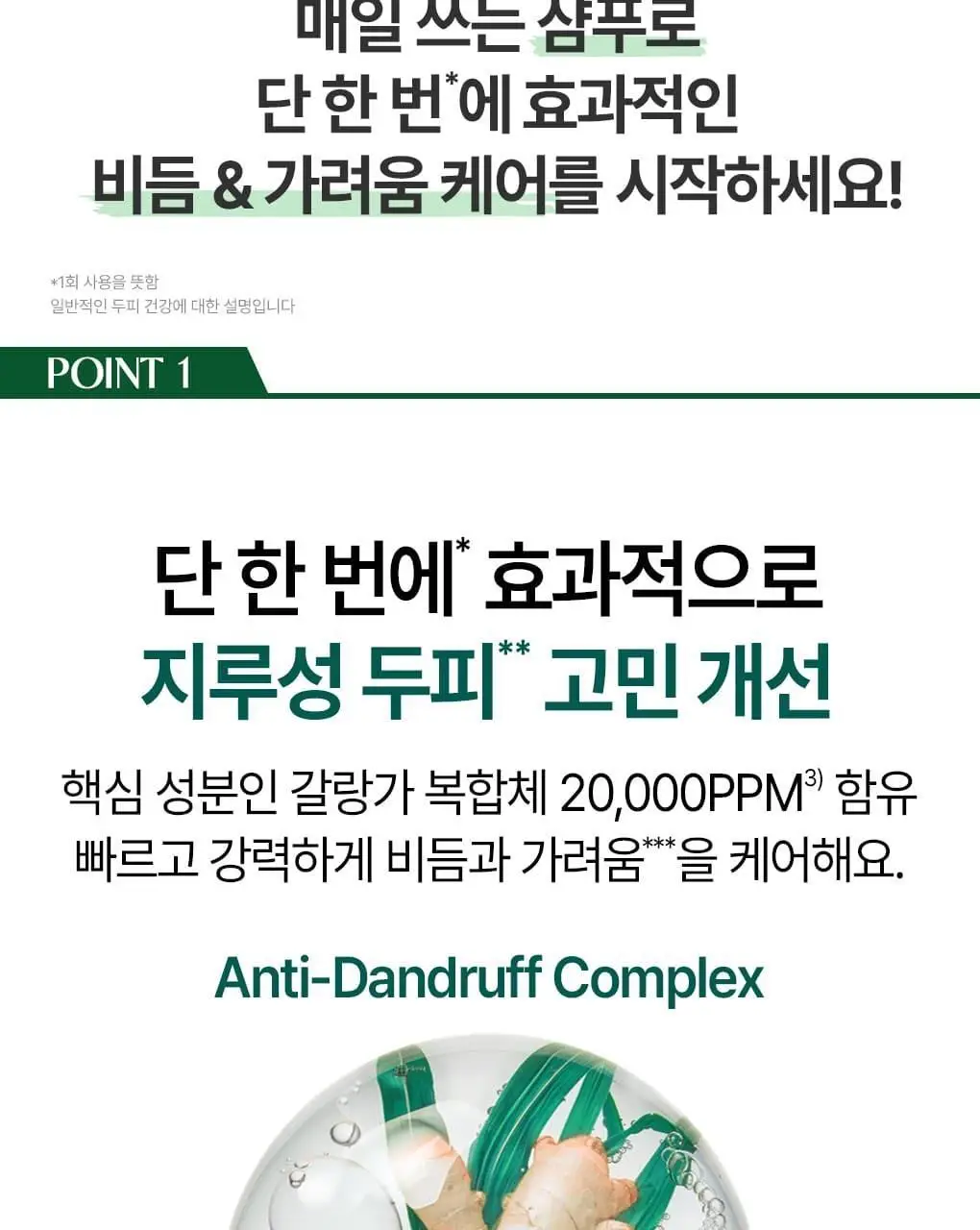 [지루성두피&가려움케어] 클로란 갈랑가 진저 비듬샴푸400ml 상세페이지 9